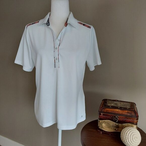 Izod Golf Shirt Sz L White - Picture 5 of 8